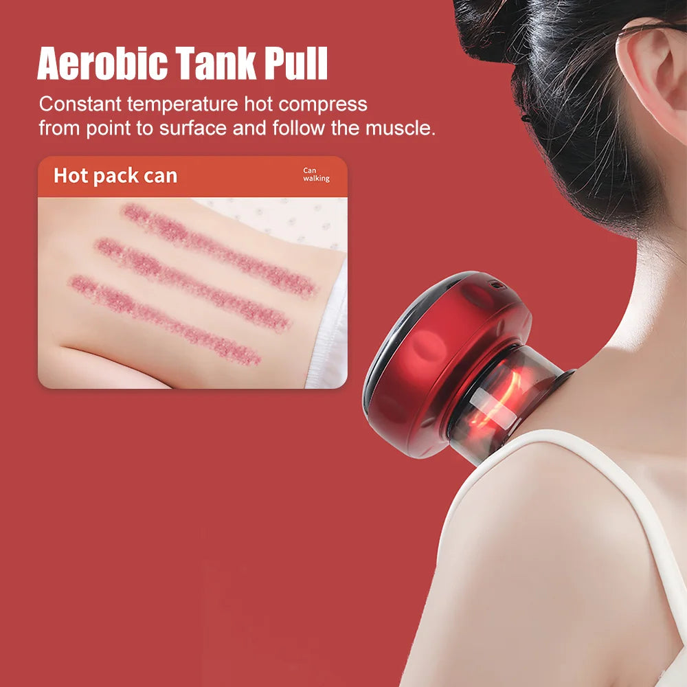 Allround Cupping Massager with 12 Modes 'Rest your back and muscles daily to remove stress and pain'