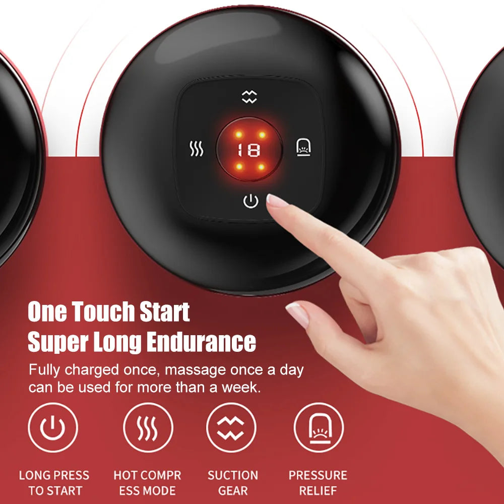 Allround Cupping Massager with 12 Modes 'Rest your back and muscles daily to remove stress and pain'