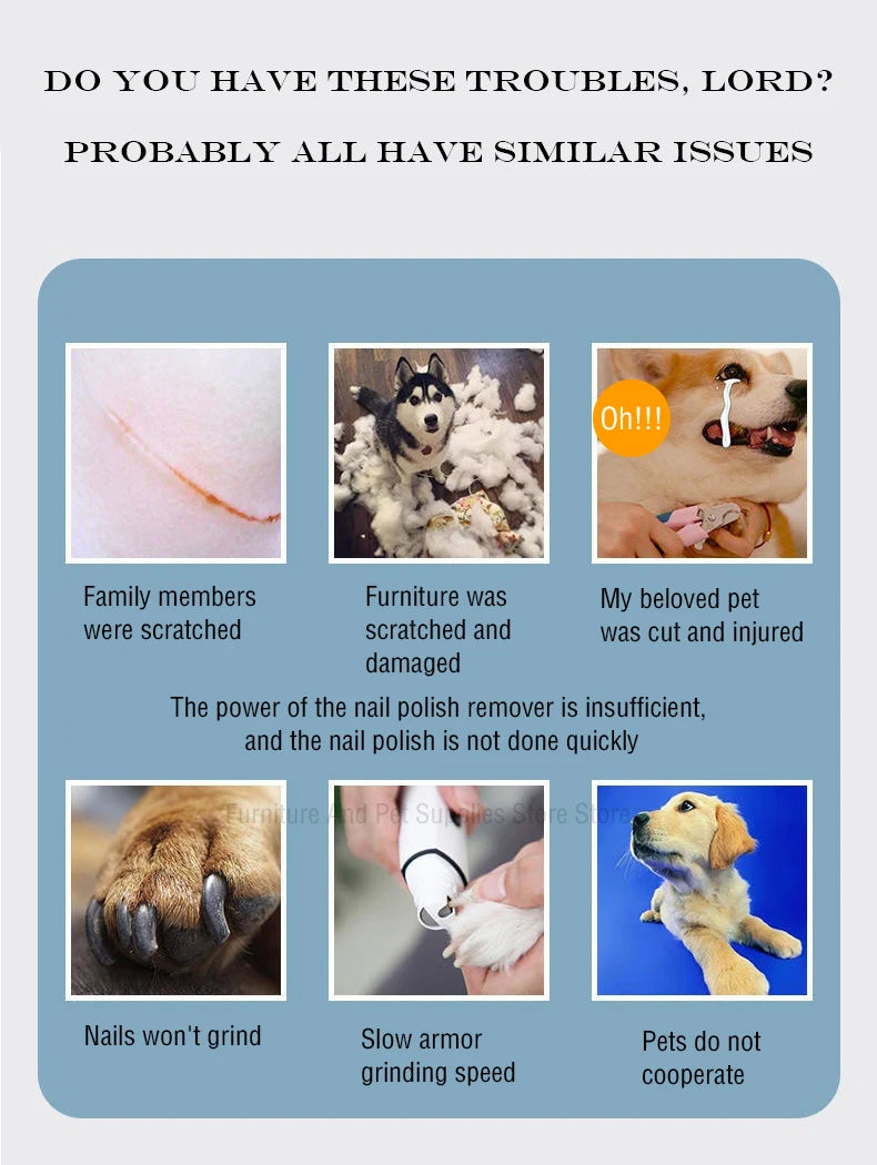 Silent Electric Nail Grinders for Dogs & Cats, Nail Grinders for your pets.