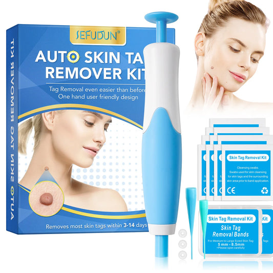 2-IN-1 Auto Skin Tag Removal Tool Kit Painless Skin Label Mole Acne Wart Removal Pen