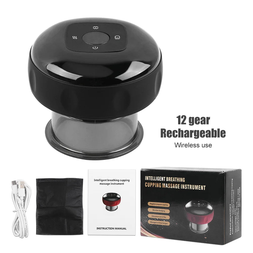 Allround Cupping Massager with 12 Modes 'Rest your back and muscles daily to remove stress and pain'