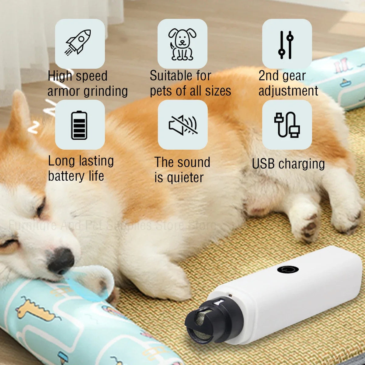 Silent Electric Nail Grinders for Dogs & Cats, Nail Grinders for your pets.