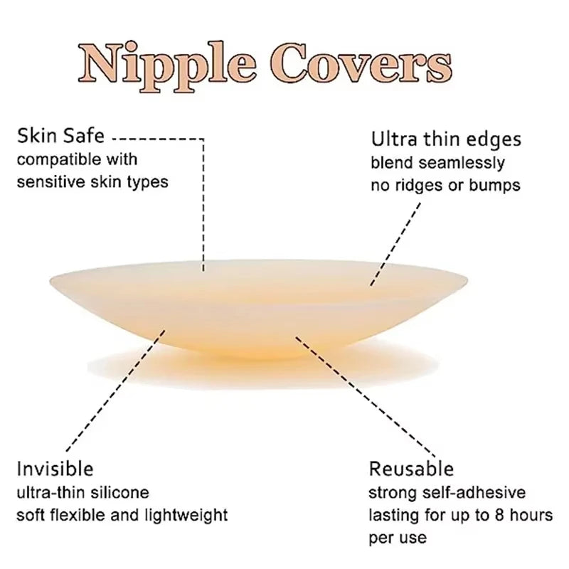 Allround silicovers: Silicone Nipple Cover for Women, Strapless Bra Invisible Boob Pads.