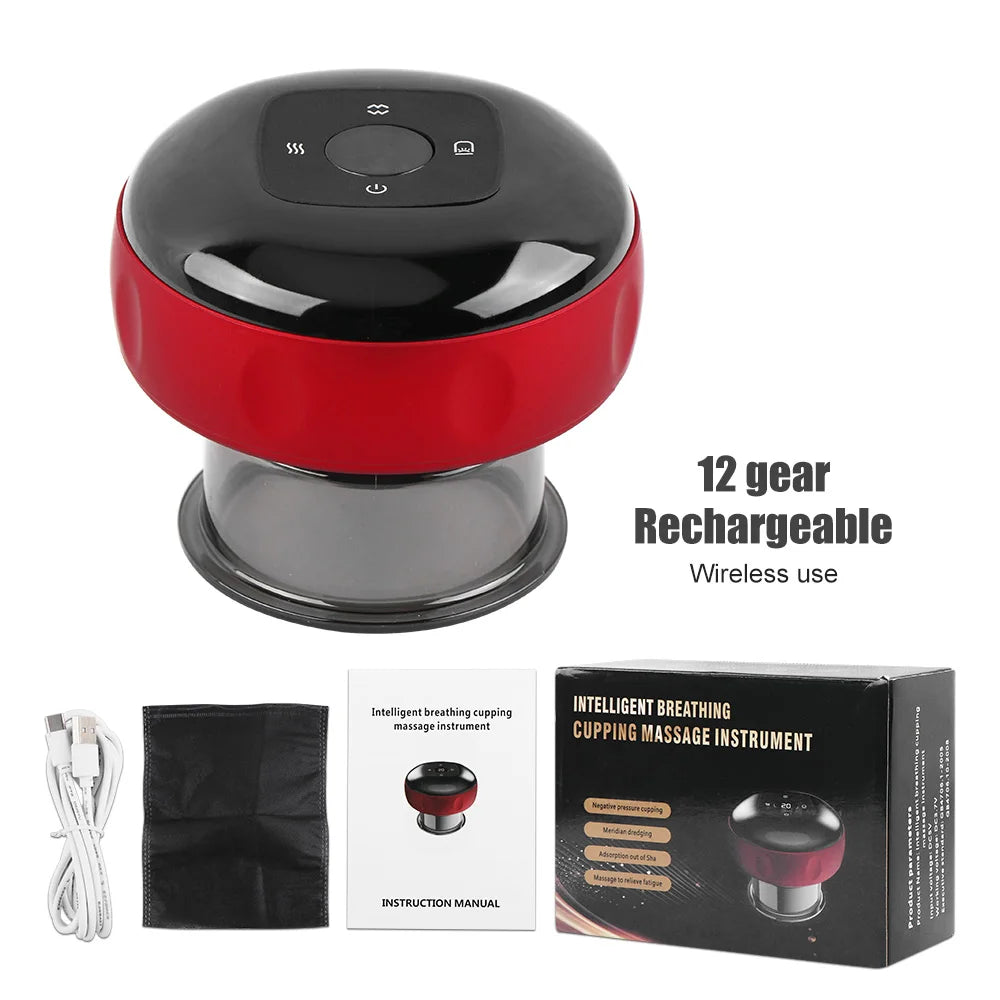 Allround Cupping Massager with 12 Modes 'Rest your back and muscles daily to remove stress and pain'