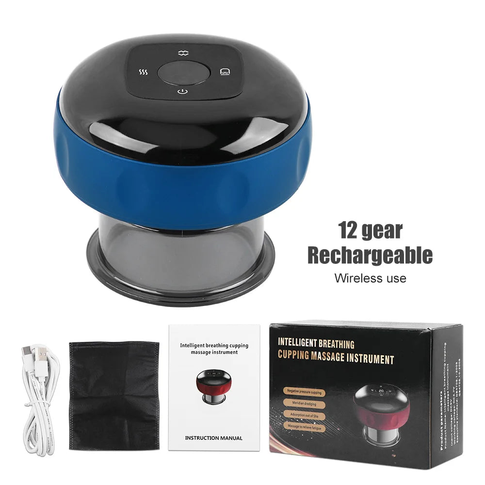 Allround Cupping Massager with 12 Modes 'Rest your back and muscles daily to remove stress and pain'