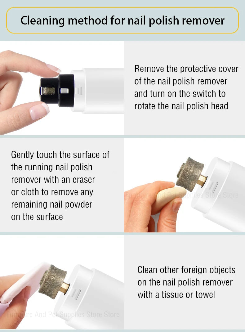 Silent Electric Nail Grinders for Dogs & Cats, Nail Grinders for your pets.