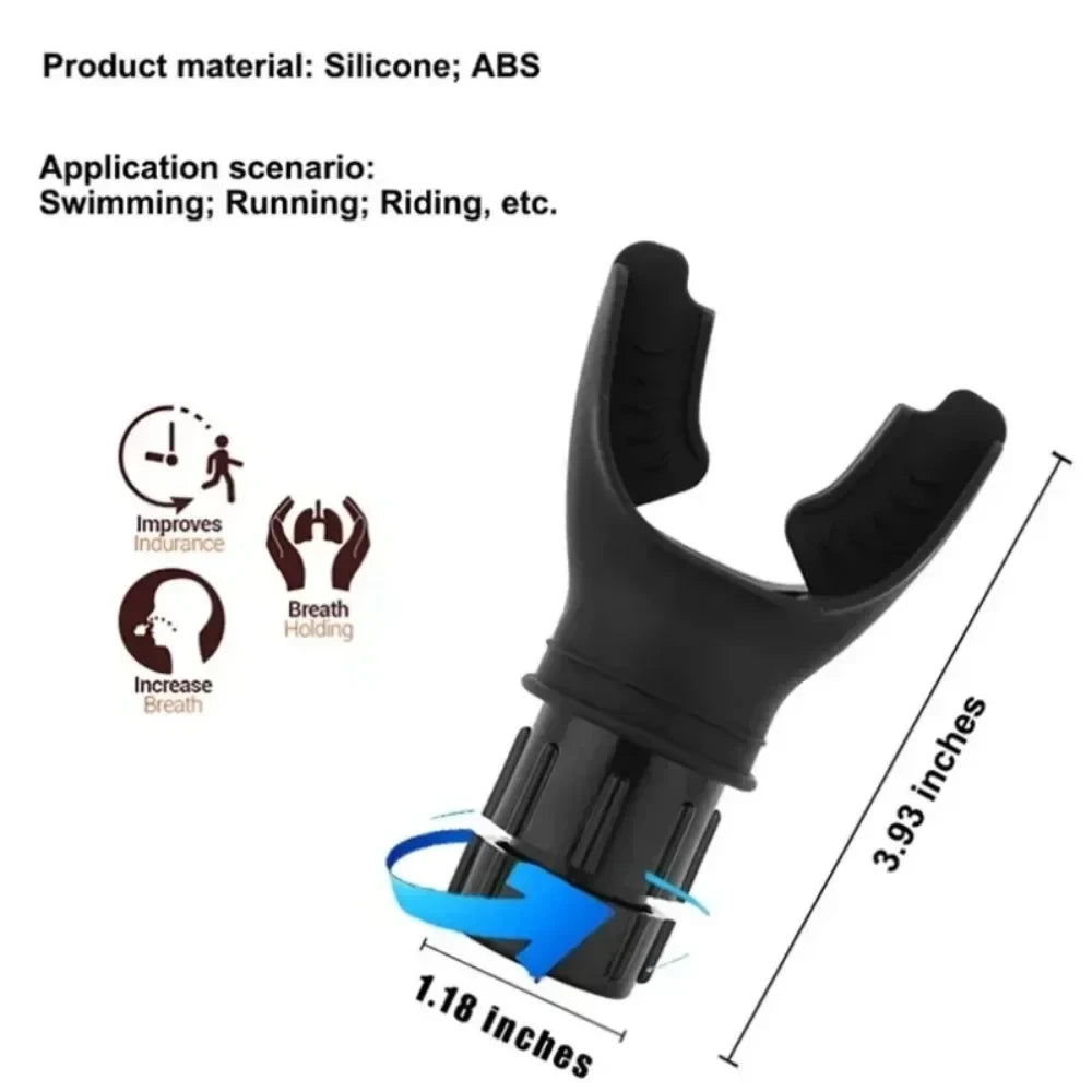 Breather trainer device, Portable, Adjustable Resistance for Lung Fitness.