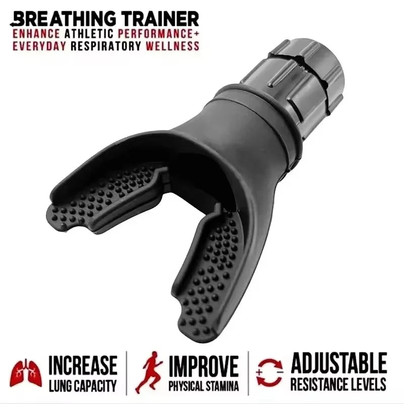 Breather trainer device, Portable, Adjustable Resistance for Lung Fitness.