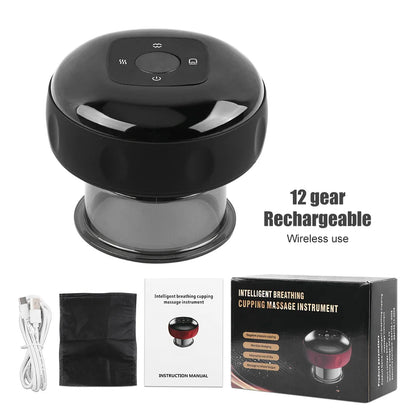 Allround Cupping Massager with 12 Modes 'Rest your back and muscles daily to remove stress and pain'