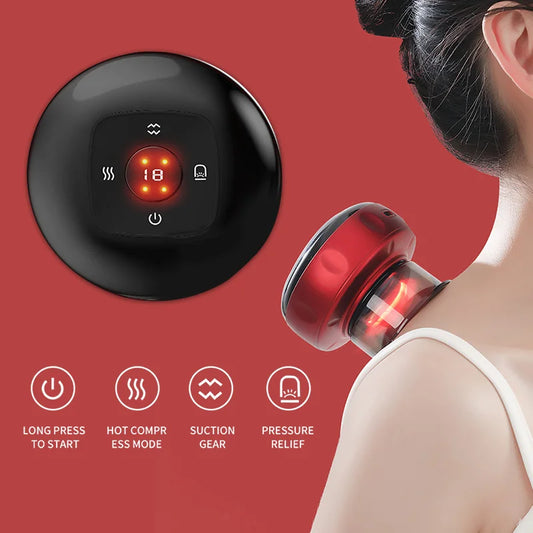 Allround Cupping Massager with 12 Modes 'Rest your back and muscles daily to remove stress and pain'